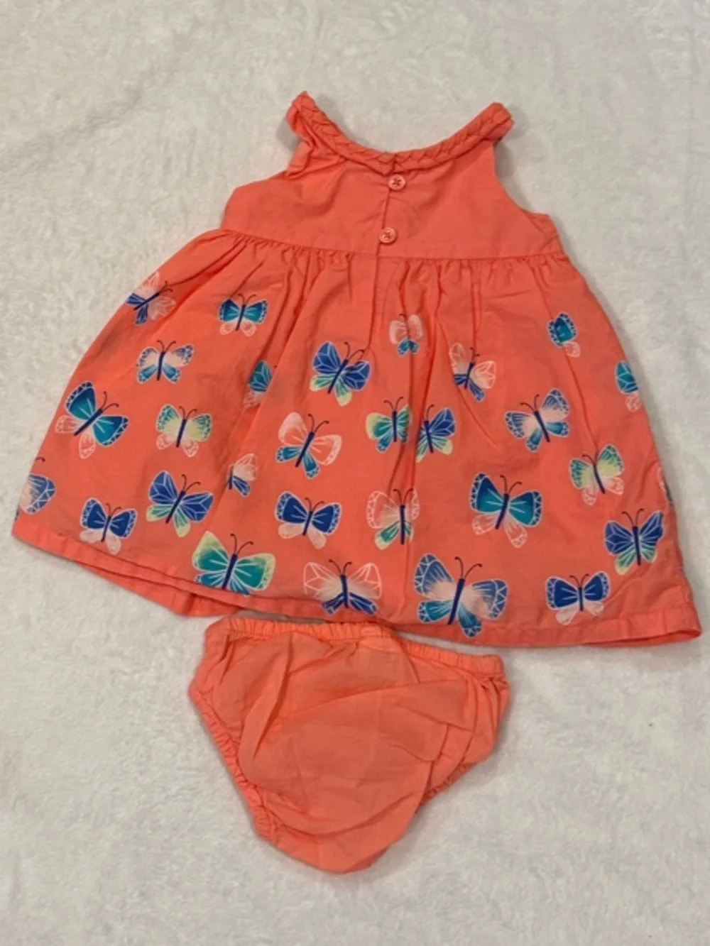 Gymboree Coral Butterfly Tank Dress with Matching Bloomers